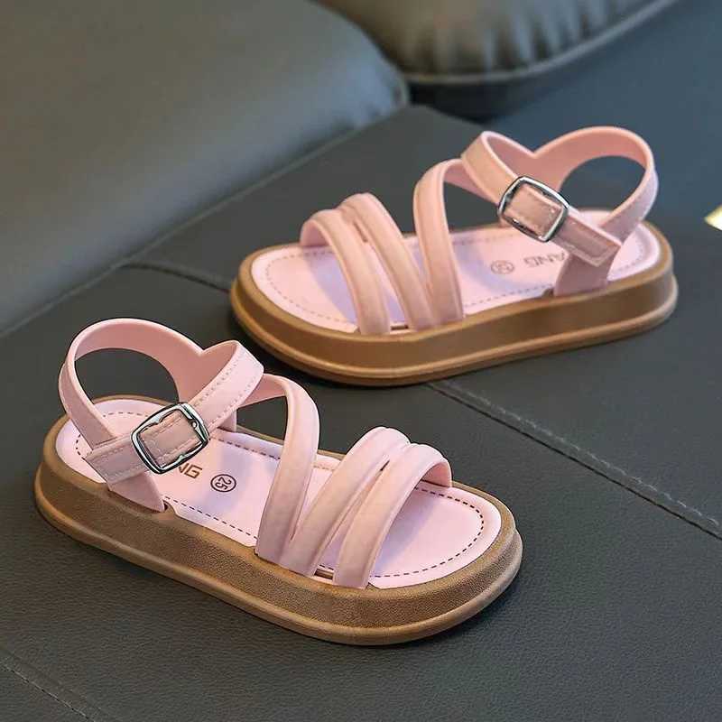 Sneakers PEYOUR Trendy Cute Solid Color Open Toe Sandals For Girls Breathable Lightweight Sandals For All Seasons H241221