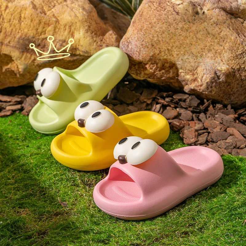 Slipper Summer Aged 1-5 Childrens Slippers Cute Cartoon Puppy Sandals For Boys Girl Flip Flops Non-Slip Toddler Home Kids Garden Shoes H241217
