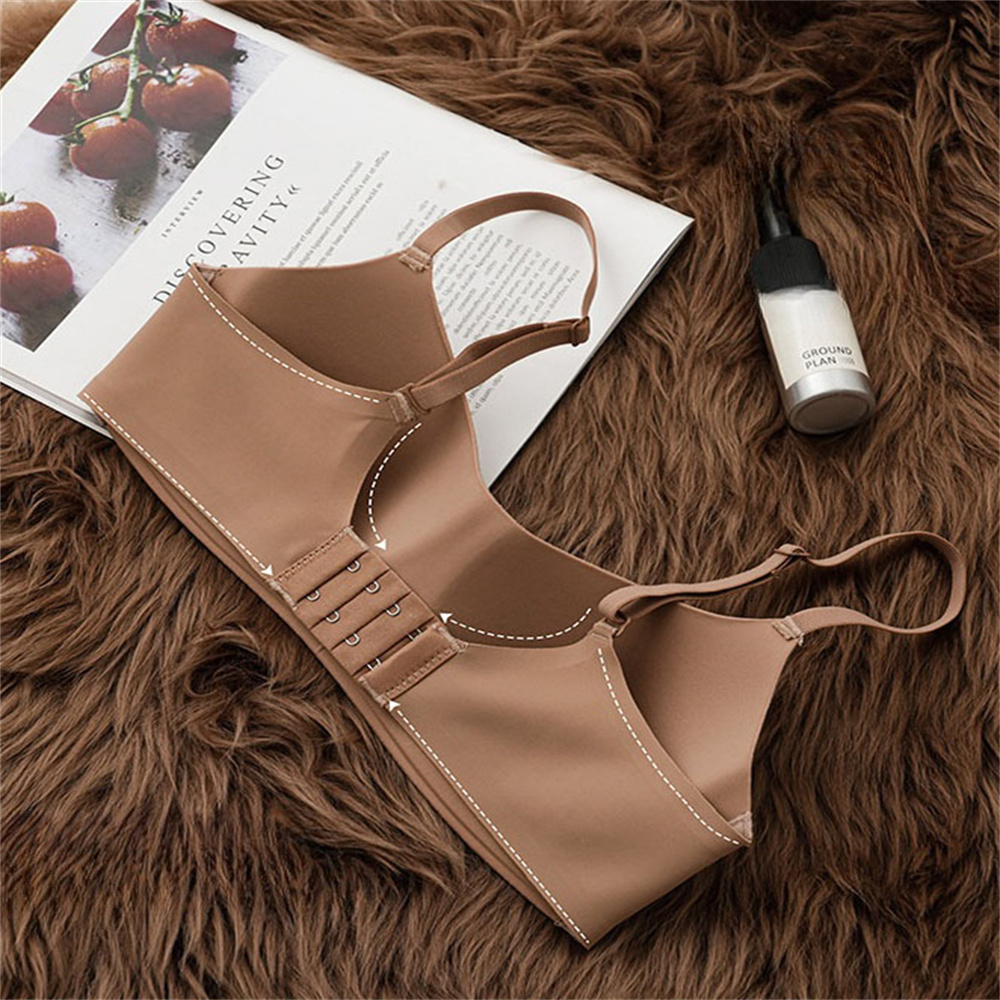 One Piece Seamless Half Cup Bra Smooth Surface Top Support Thin And Comfortable Without Steel Ring Bra One Piece Seamless Half C