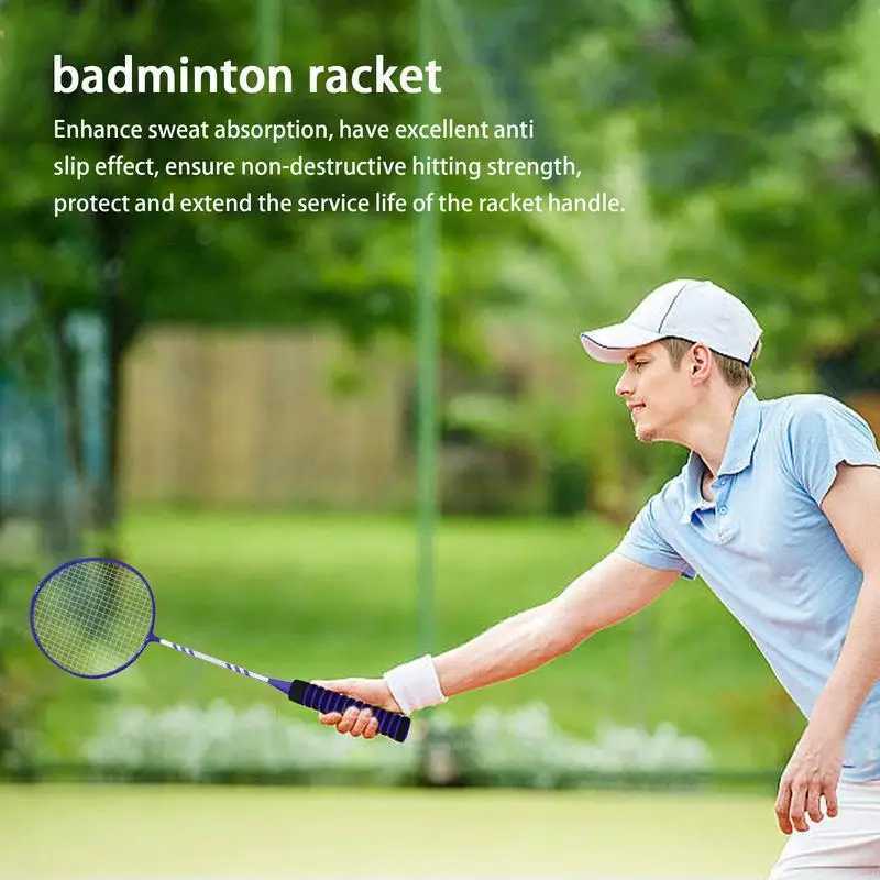 Badminton Racket Set 2 Player - Lightweight Badminton Racquets Replacement for Badminton Devices with Elastic Strings Suitable for Beach UseW241221
