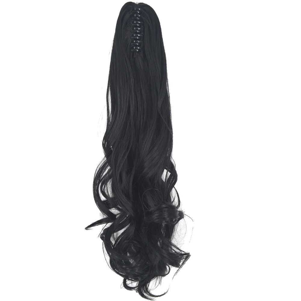 TOPREETY Synthetic Hair Heat Resistant 140gr Body wave Claw Clip in/on Ponytail Hair Extensions CP-666XJ241221