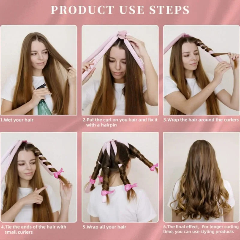 4 Claws Hair Curler Heatless Sponge Hair Curling Stick Wave Form Sleeping Hair Curler Curly Tube Beauty Style Tools 241220
