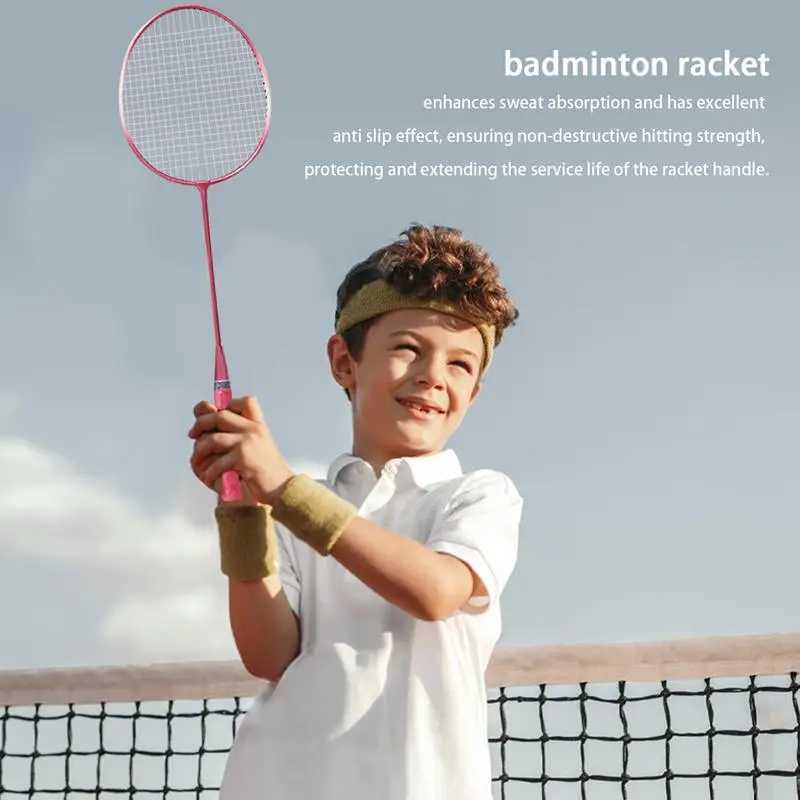 Sweat absorbing badminton racket with soft and comfortable handle suitable for sports enthusiastsW241221