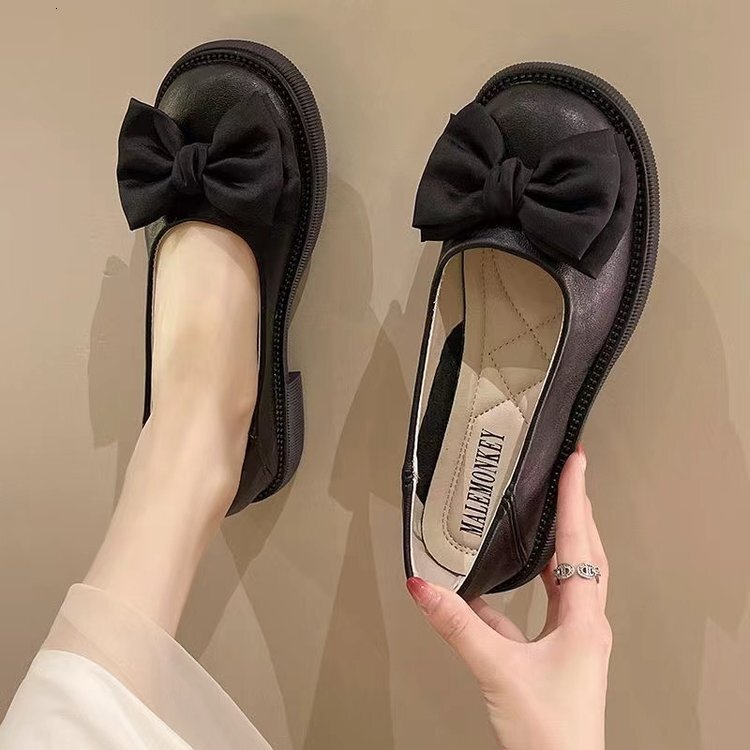 Knot Ddmywed Butterfly Small Leather For Women Summer New Item Flat Heel Mary Jane S British Style Versatile Single Shoes Chinese Brand F Ddmysaturn