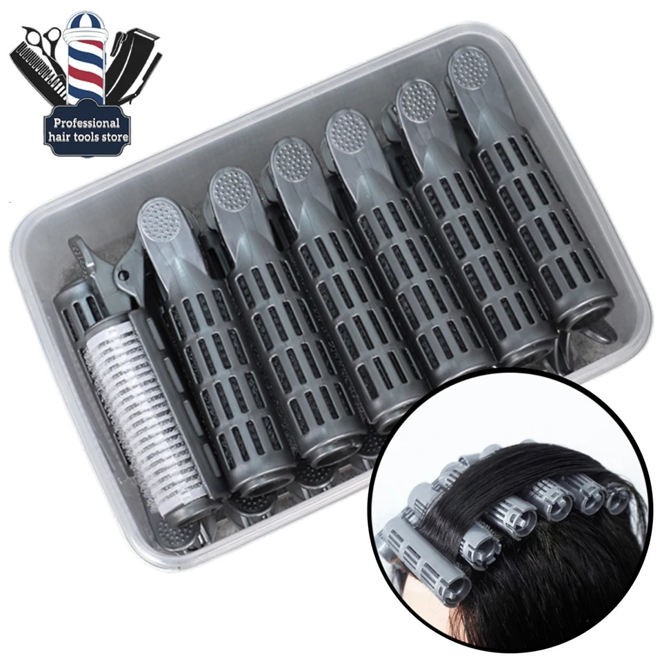 14Pcs Bangs Hair Root Fluffy Hair Clips Plastic Self-adhesive Hair Lazy Rollers Women Curling Barrel Salon Hair Coloring Supply 241220