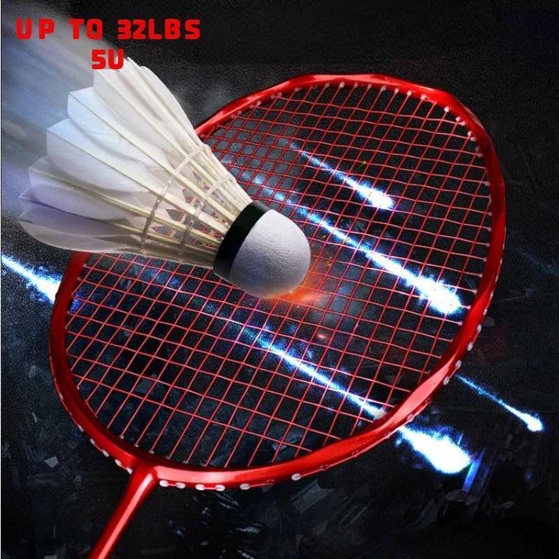 5U professional carbon integrated badminton racket ultra light offensive single shutter racket used for game training weighing up to 32 poundsW241221