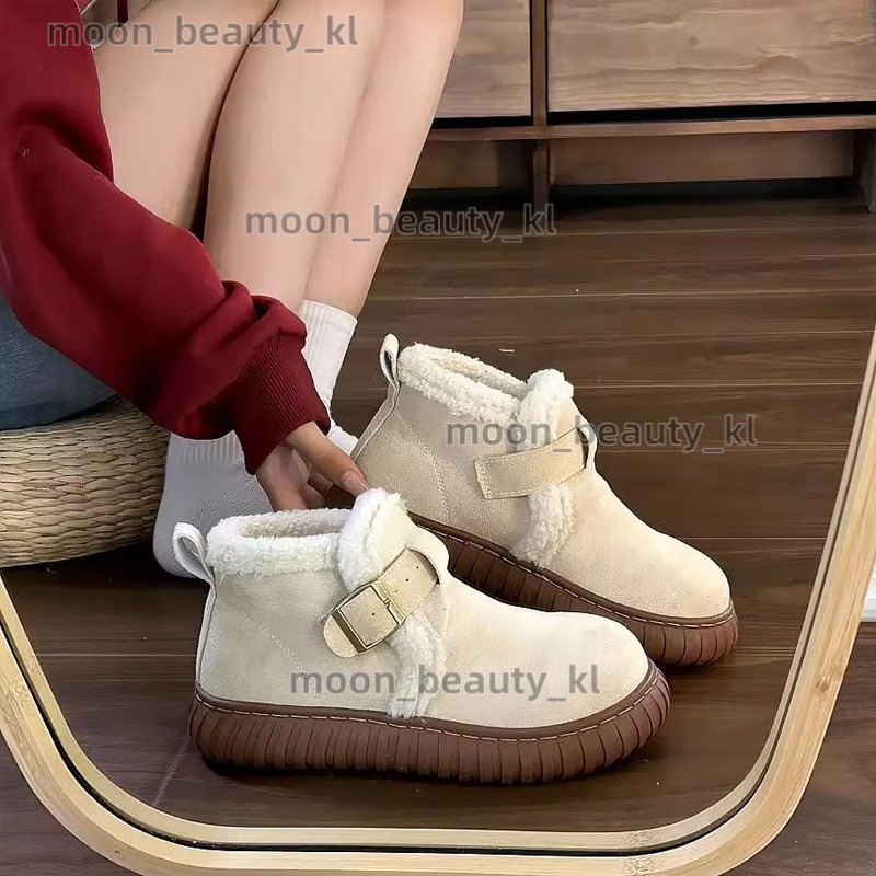 Designer Boot Fashion Snow Boots For Women Booties In Winter With Thickened Fleece 2024 New Cotton Boots Versatile Warm Cotton Shoes 95c