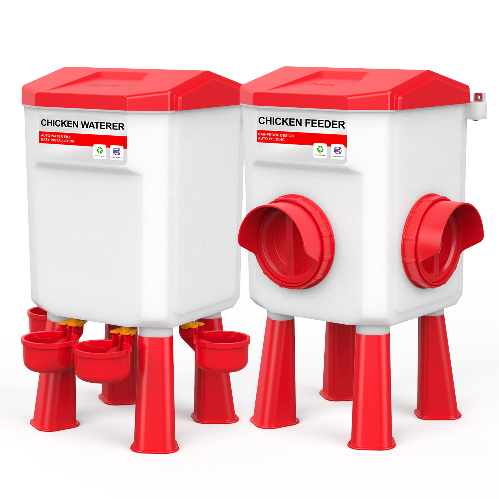 Automatic Chicken Feeder , Chicken Coop Accessories with Hanging Chicken Poultry Feeder
