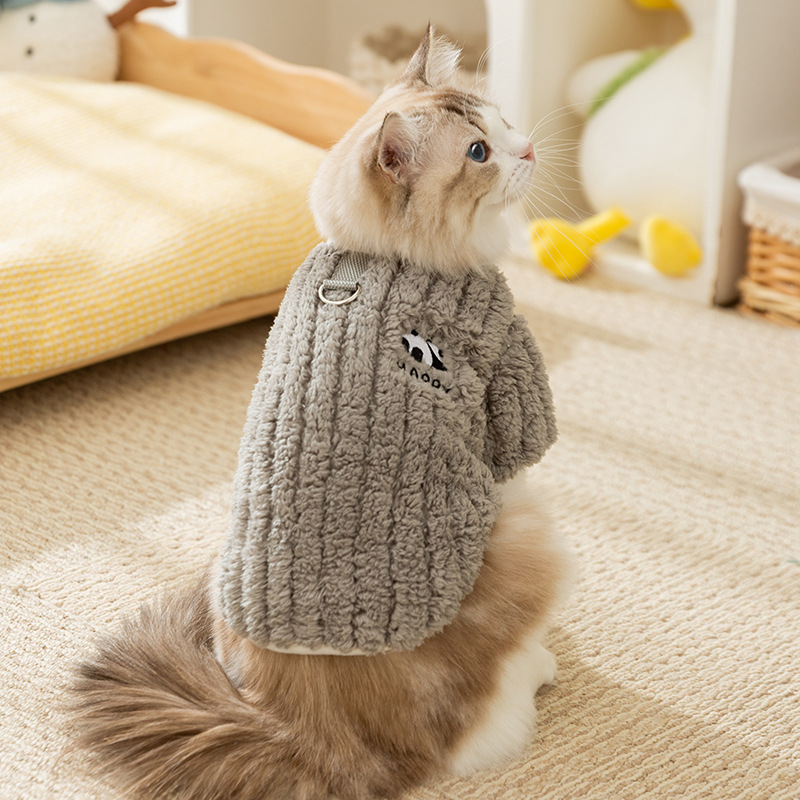 Autumn and winter dog printed rabbit sweater, small and medium-sized dog teddy, Pomeranian knitted sweater, cat pet clothes HS41