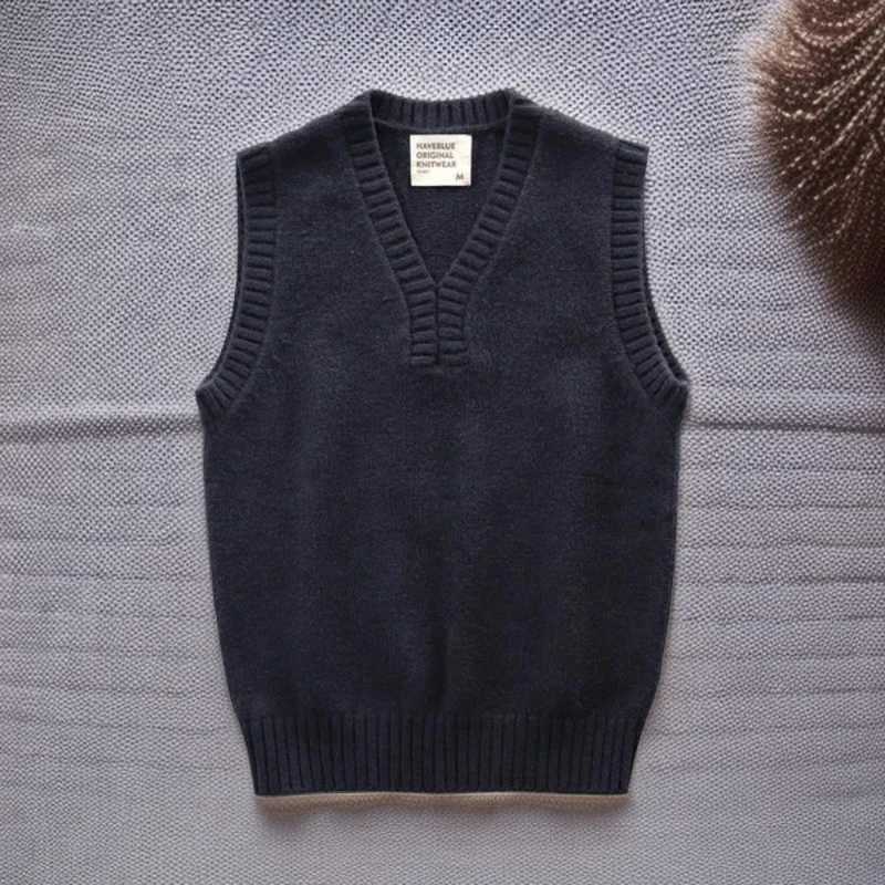 Mens Knitted Vest Solid Color Waistcoat V Neck Vintage Slim Fit Sweaters Male Elegant Sleeveless New in Clothing Deals 2024 TopXJ241221