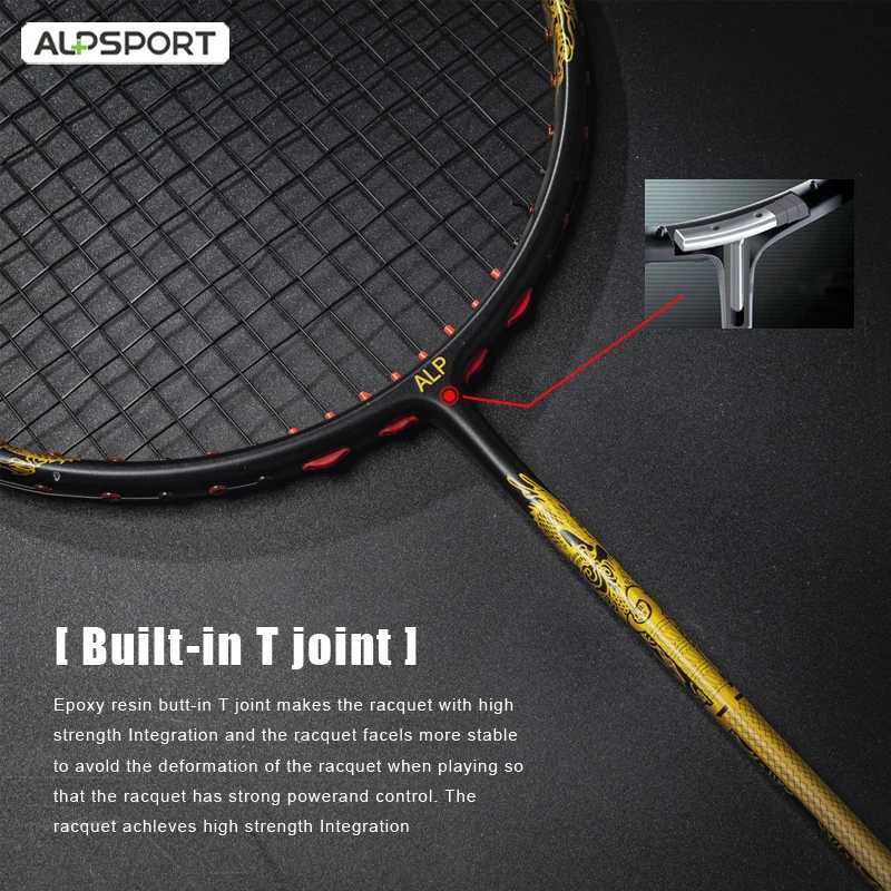 ALP TAJ 4U Badminton Stand T800 Carbon Fiber Professional Stand Ultra Light Quick Start with American String and BagW241221