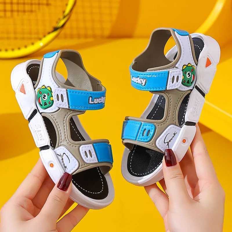 Sneakers Childrens cartoon sandals baby shoes boys soft soled rubber anti slip sandals girls sandals childrens shoes summer 2-10 years H241221