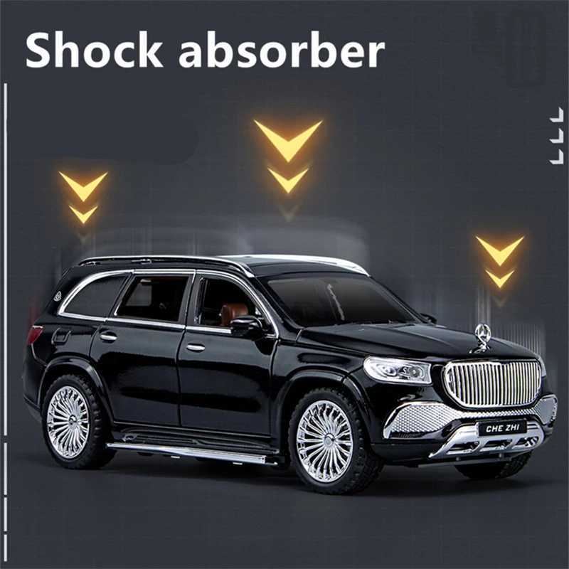 1 24 Maybach GLS GLS600 Alloy Luxy Car Model Simulation Diecasts Metal Toy Vehicles Car Model Sound and Light Childrens Toy GiftXJ241221