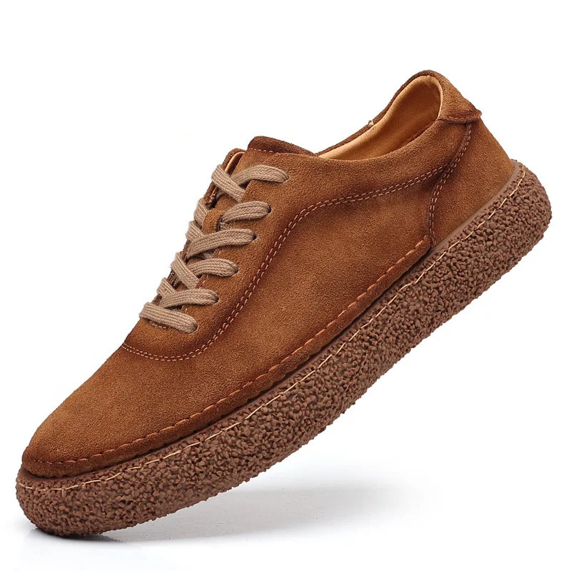 Mens genuine leather social shoes lace mens casual shoes cowhide flat top Sapato Masculino Zapatos Chaussures er shoes 241213