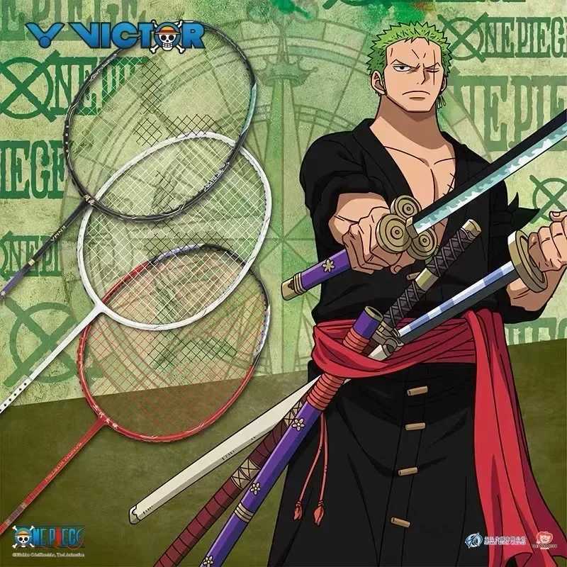 Victor One Piece and Enma/Wado Ichimonji/Fourth Generation Guiteru attacking badminton racketW241221