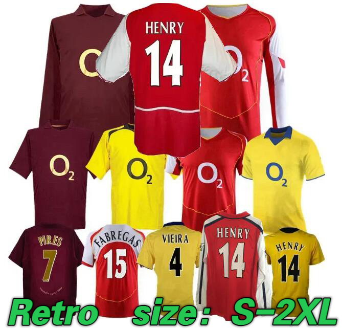 2000 01 02 03 04 05 06 2011 12 HENrY Bergkamp Retro classic arSEn soccer jersey FABREGAS Cole Pires Vieira ROSICKY Ljungberg PIRES van Persie football shirts