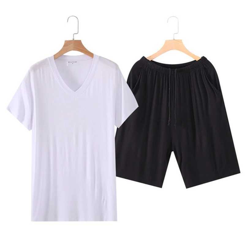 New Summer Modular Short Sleeve Mens Pajama Set Mens Pajama Set Pure Thin Mens Pajama Set W241221
