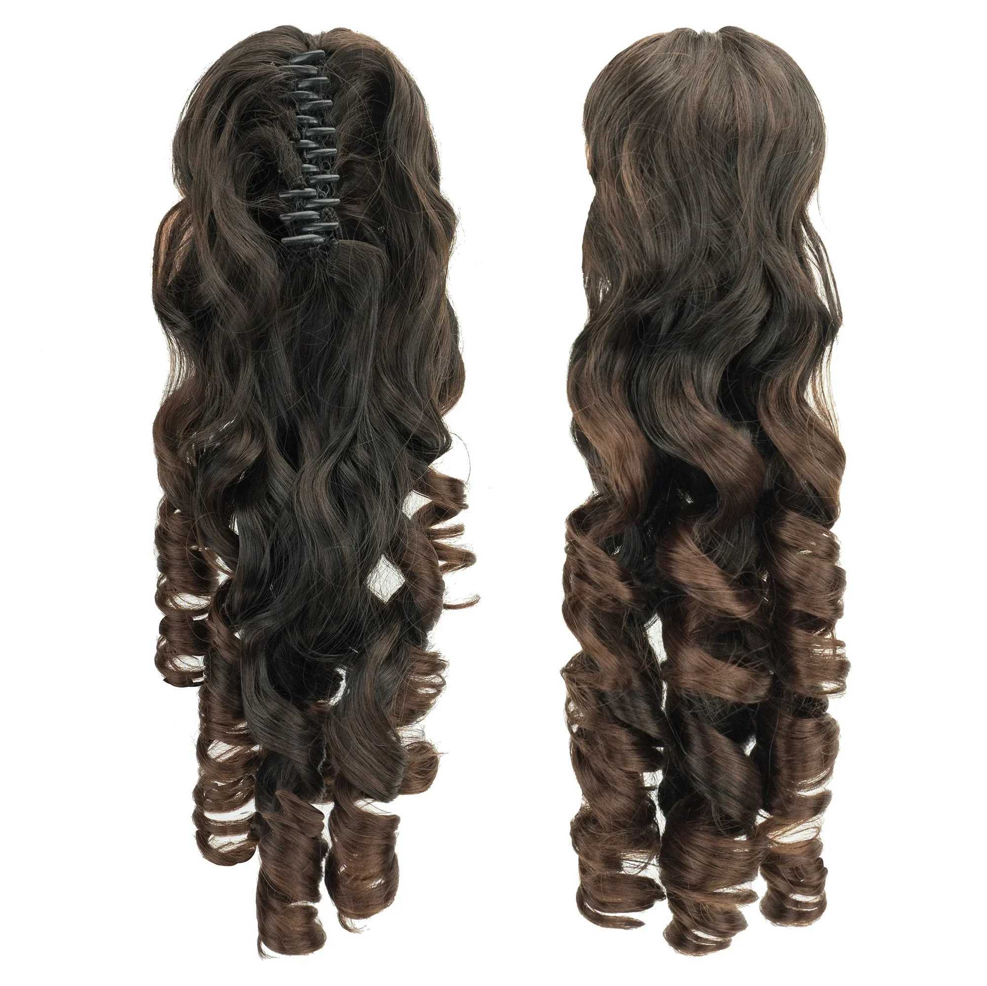 Long Black Curly Clip in Ponytails Hairpieces Claw Headwear Accessories Fake Pony Tail Hair Extensions PosticheXJ241221