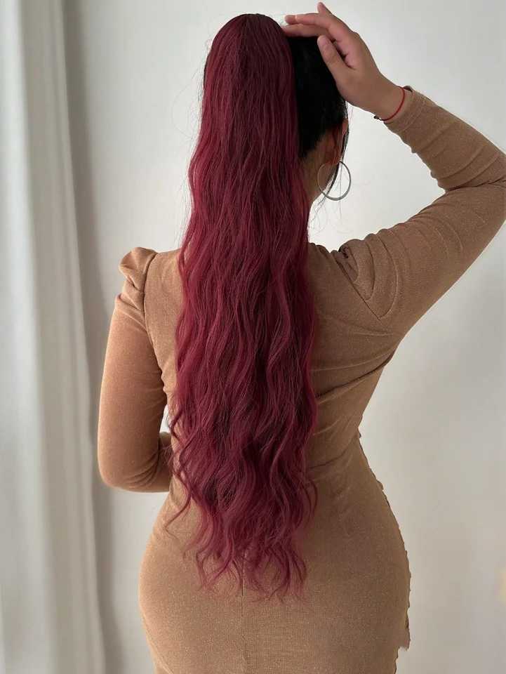 24 Inch Long Ponytail Synthetic Hair Extension With Claw For Women Long Curly Jaw Ponytail Hair Extainson for Women GirlsXJ241221