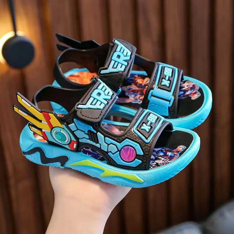 Sneakers Vibrant Anime-Inspired Open-Toe Sandals for Boys - Breathable Wear-Resistant and Comfortable for All Seasons - Perfect for Cas H241221