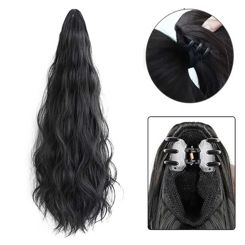20Inch Synthetic Long Wave Curly Claw Clip in Ponytail Hair Extension Ponytail Hairpiece for WomenXJ241221