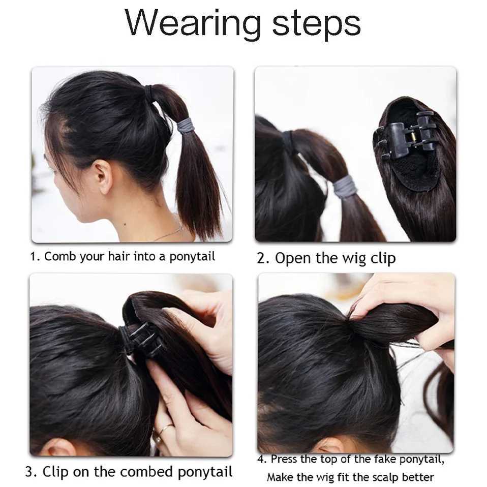 20Inch Synthetic Long Wave Curly Claw Clip in Ponytail Hair Extension Ponytail Hairpiece for WomenXJ241221