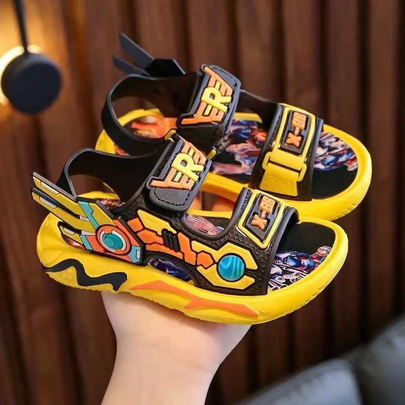 Sneakers Vibrant Anime-Inspired Open-Toe Sandals for Boys - Breathable Wear-Resistant and Comfortable for All Seasons - Perfect for Cas H241221