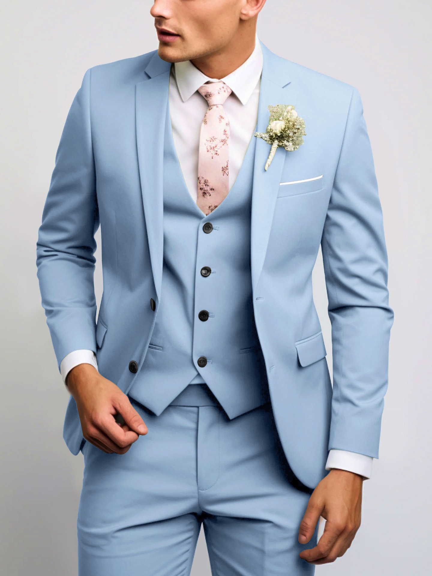 K807 Men's High-End Business Casual Suit - Autumn Fashion Wedding Dress for Formal Occasions