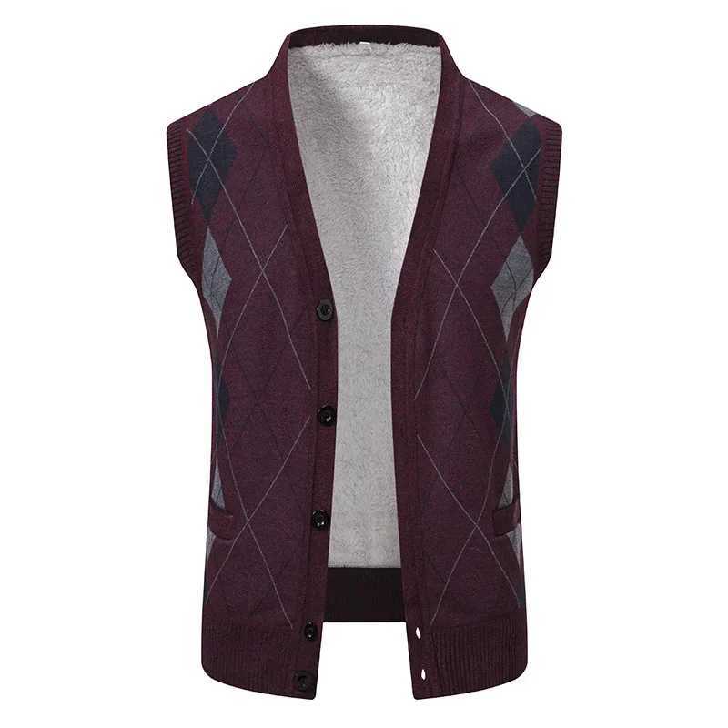 2024 Autumn Men Sweater Vests Waistcoats High Quality Male Business Casual Sleeveless Sweaters New Winter Outwear Vests 4XXJ241221