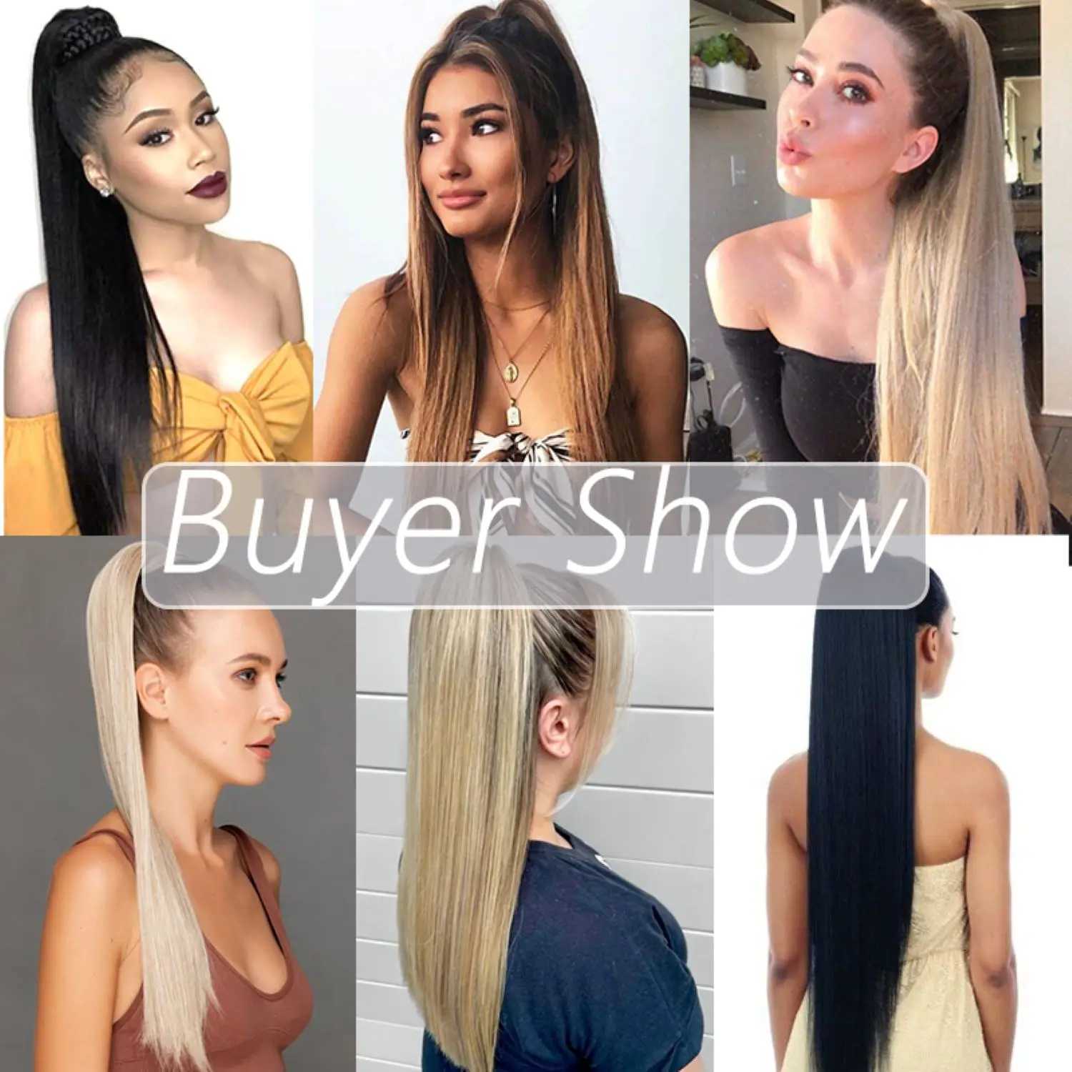 Synthetic Pony Tail Hair Wigundle False Hair Tail Hair Ponytail In Straight Clip Hairpiece With Hairpins Extensions For WomenXJ241221
