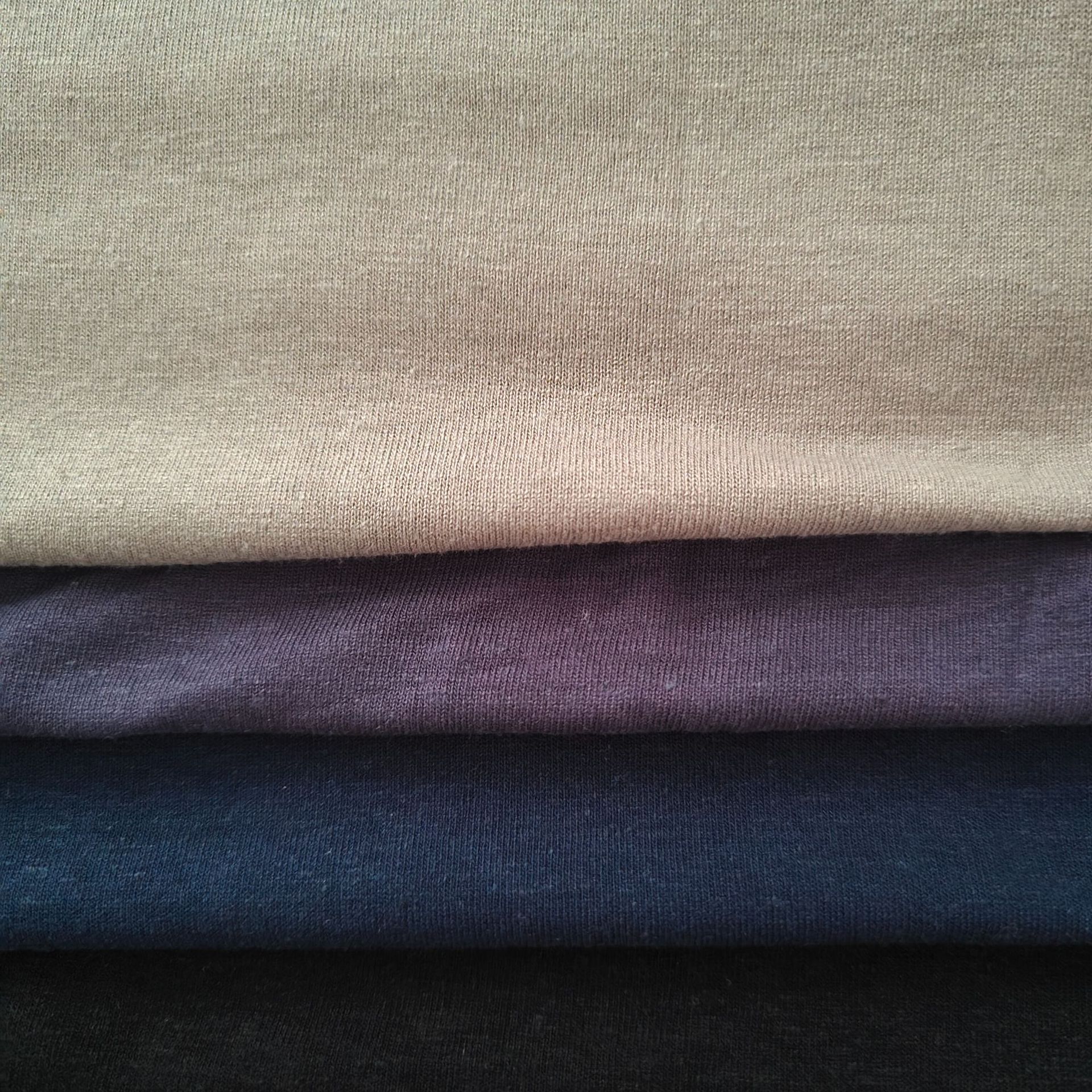 Breathable Knitted Fabric with Linen and Artificial Silk for Comfortable Clothing