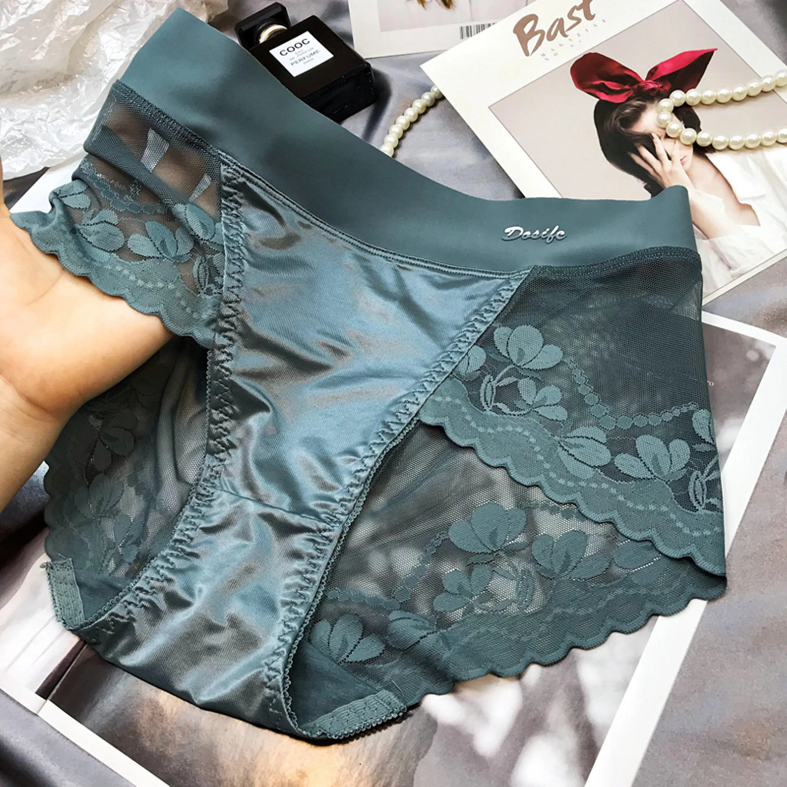 3PCS Women Lace Panties High Waist Lingerie Brief Plus Size L-2XL Sexy Womens Underwear Cheeky Sexy Woman Lingeries Intimates 241216