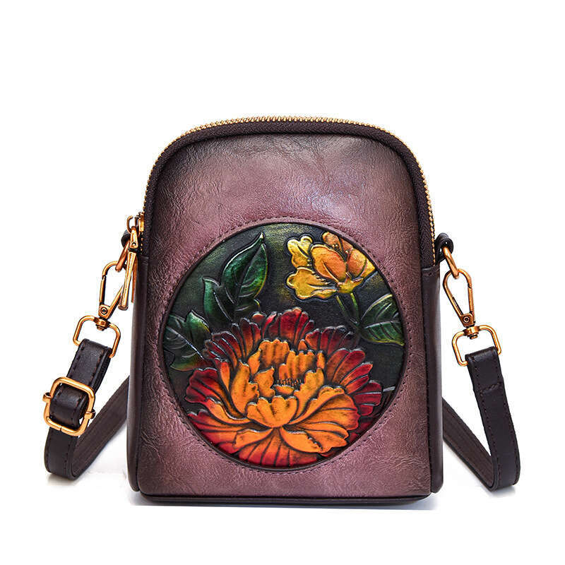 Light luxury fashionable Chinese ethnic style handbag women, versatile casual, suitable for middle-aged and elderly mothers, single shoulder diagonal 
