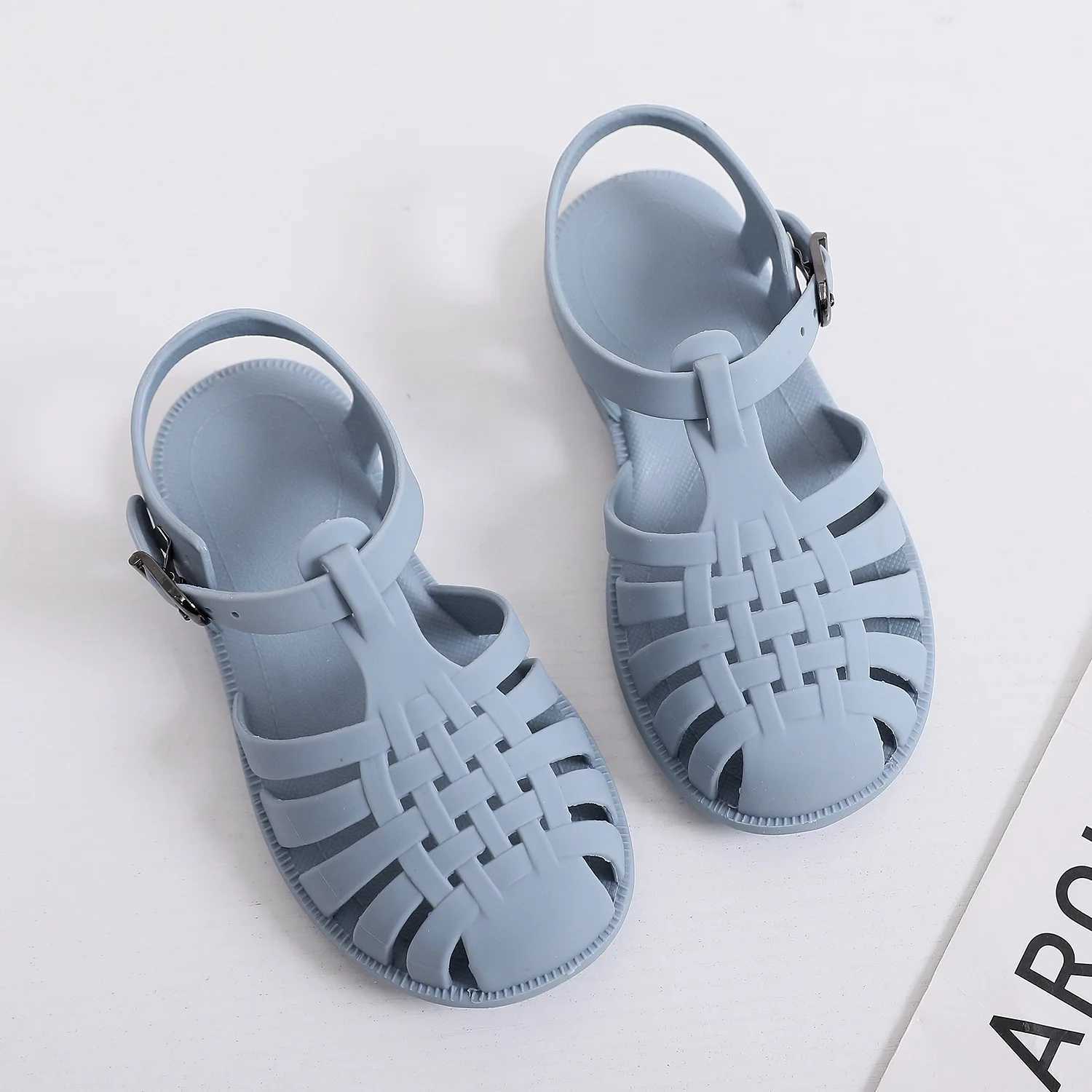 Sandals Boys Girls Baby Casual Plastic Toddler Shoes Sandals Spring And Summer ChildrenS Soft Bottom Toe Shoes Flat Hollow Hole Shoes H241217