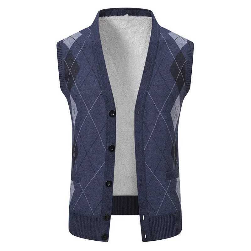 2024 Autumn Men Sweater Vests Waistcoats High Quality Male Business Casual Sleeveless Sweaters New Winter Outwear Vests 4XXJ241221
