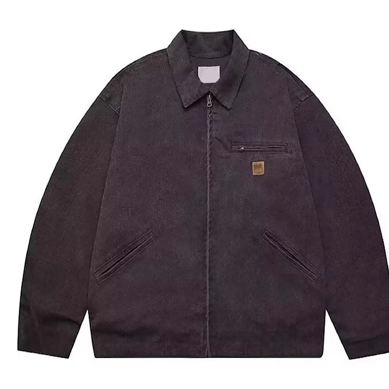 Vintage Cargo Jackets Men Women American Street Hip-Hop Cardigan Coats Solid Color Casual Lapel Jacket Spring Autumn Unisex Tops 241217