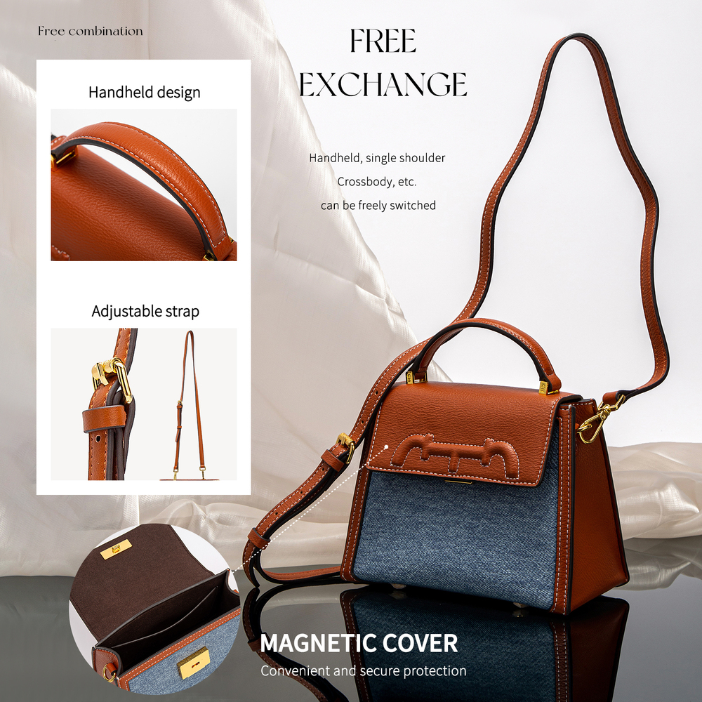 CHCH Crossbody Autumn/Winter Restoration Splicing Flip Small Square Bag Women's Handbag