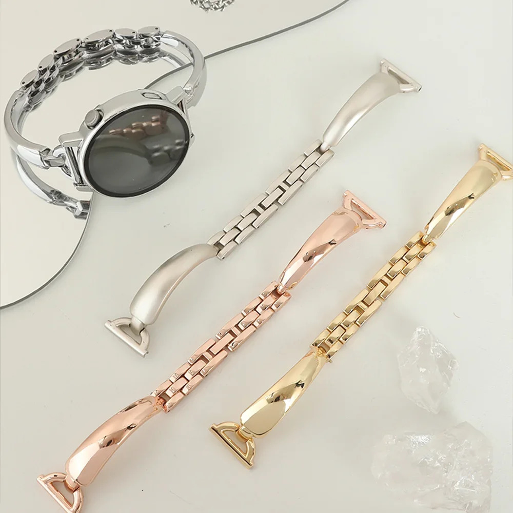 20mm Slim Metal Strap for Watch 6 5 4 40mm 44mm 6classic 43Mm 47mm 5 Pro 45mm Women Chain Band 241220