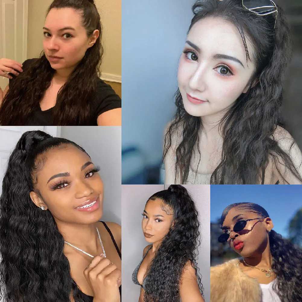 False Hair Tail Hair 22 Ponytail In Straight Clip Hairpiece With Hairpins Synthetic Pony Tail Hair Extensions For WomenXJ241221