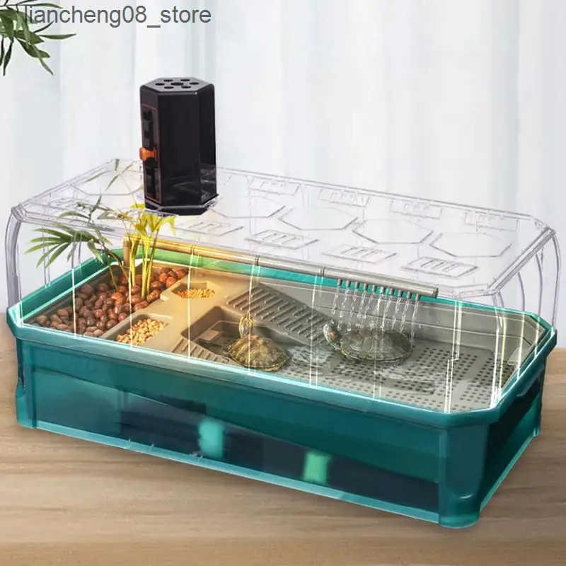 Other Pet Supplies Turtle Habitat Tank Multipurpose Habitat Tank for Tortoise White Turtle Tank Aquarium Tortoise Tank with Filter L240910