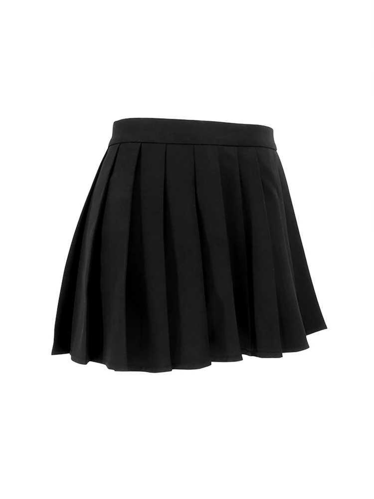 Sexy Pleated Skirt Women Summer New Sweet Fashion Streetwear Solid Basic Mini Skirt Casual Ele Party High Waist Skirt FeXJ241221