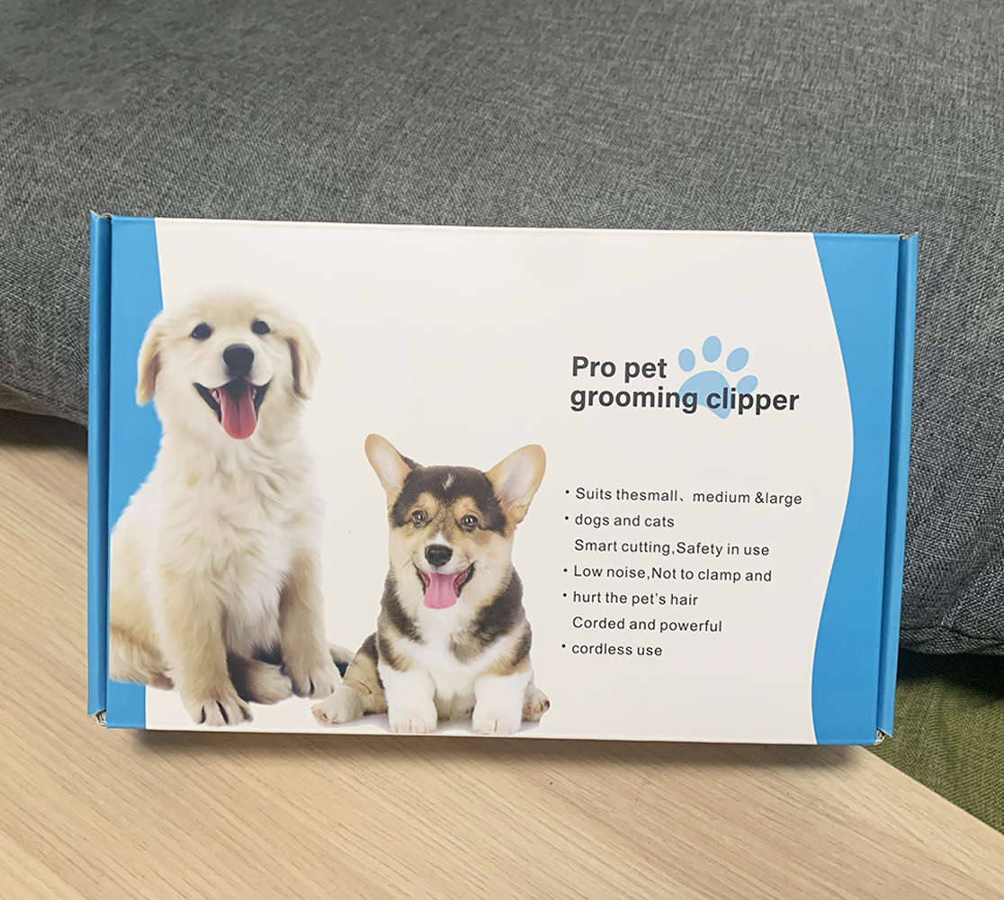 Professional High Power Dog Hair Cutter Low Noise Pet Trimmer Grooming Clippers With Guard Combs For Animals
