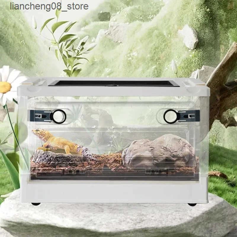Other Pet Supplies Plastic reptile feeding box reptile breeding shell reptile cage reptile portable transport container for lizard bear dragon L240910
