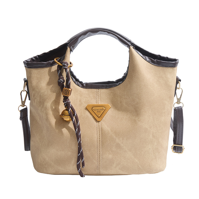 2025 New Korean Edition Women's Fashion Portable Bucket Simple Casual Designer Shoulder Bag Contrast Color Splicing Trendy Crossbody Bag