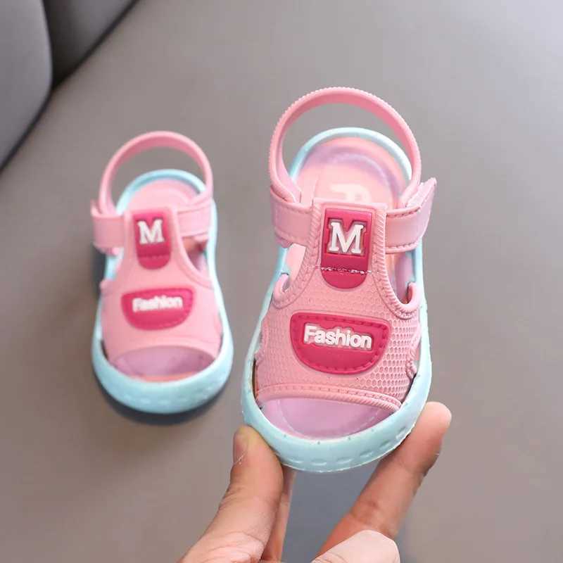 Sneakers Girls boys walking shoes cute letters baby sandals childrens outdoor shoes non slip shoes childrens soft soled shoes H241221