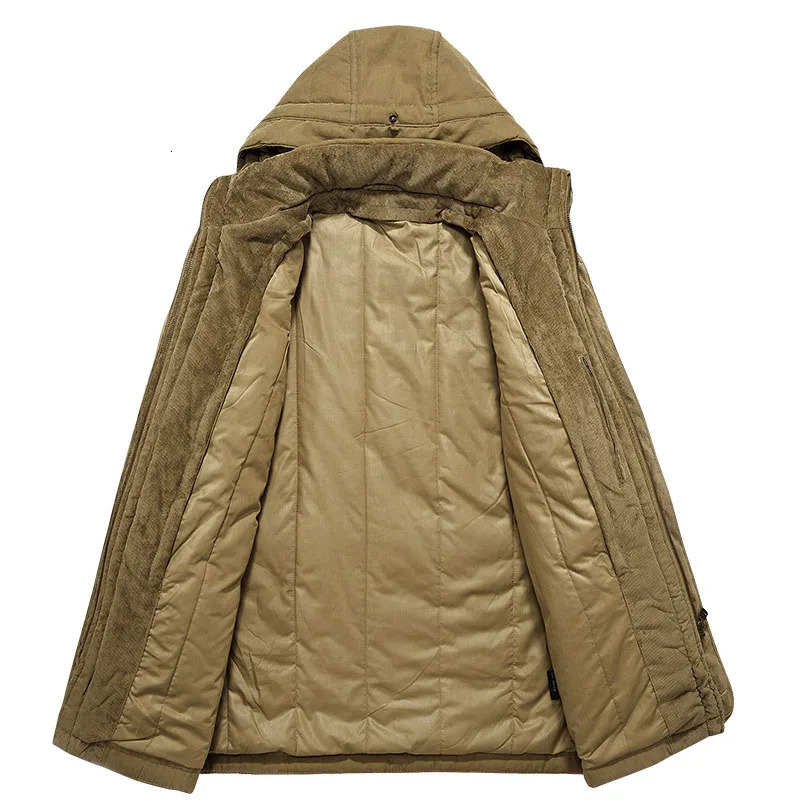 Parka Men Coats Winter Jacket Thicken Hooded Waterproof Outwear Warm Coat Casual Mens Jackets Overcoat Fur Thick coats 241217