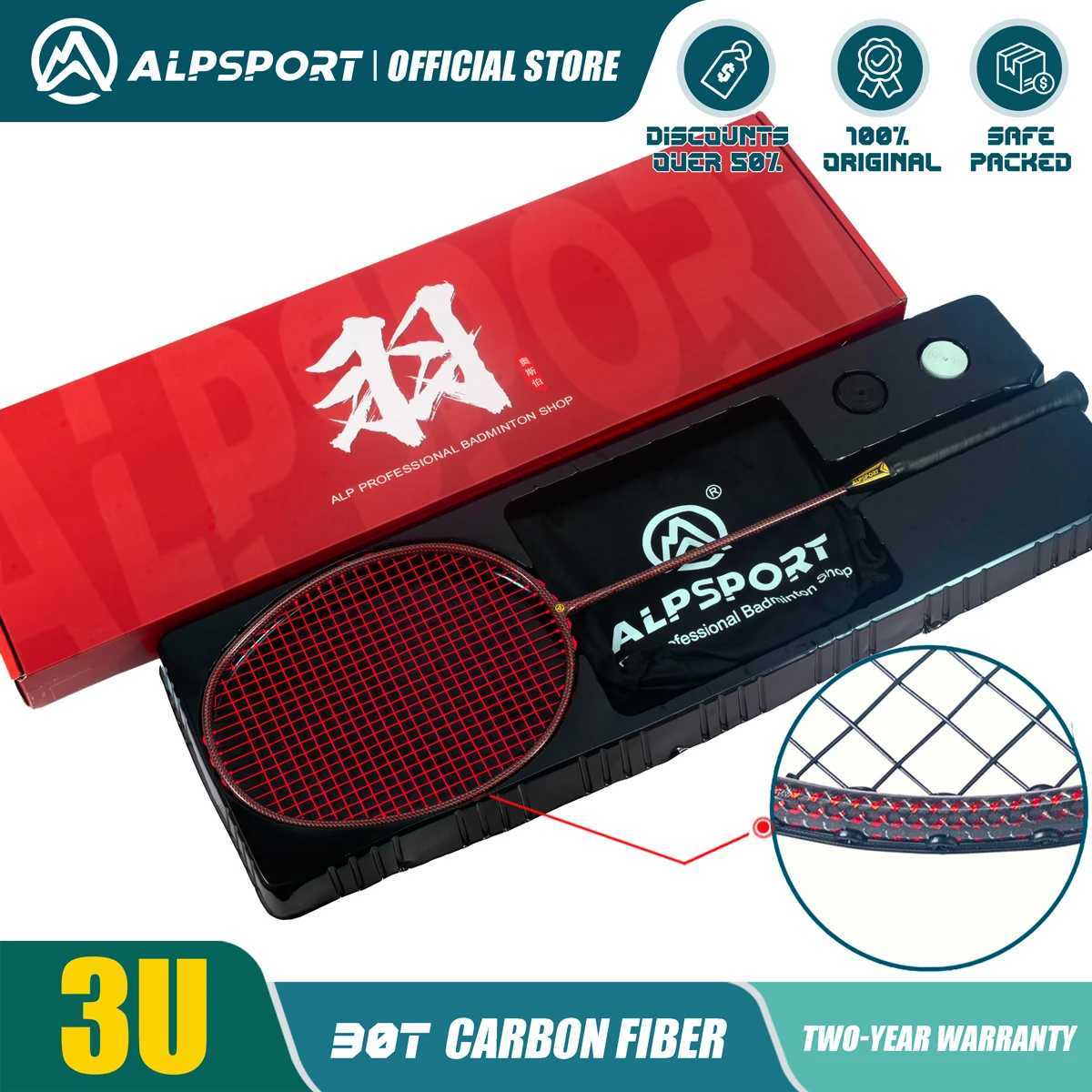 The ALP K 3U offensive badminton stand is made of T800 high hardness carbon yarn fiber and tungsten alloy which is super aggressive and durableW241221