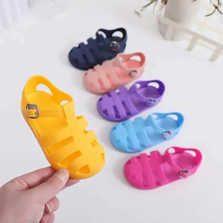 Sandals New Mini Brazil Roman Sandals Boys Girls Sandals Flox Jelly Shoes Sandals ChildrenS Shoes Roman Hollow Breathable Sandals H241217