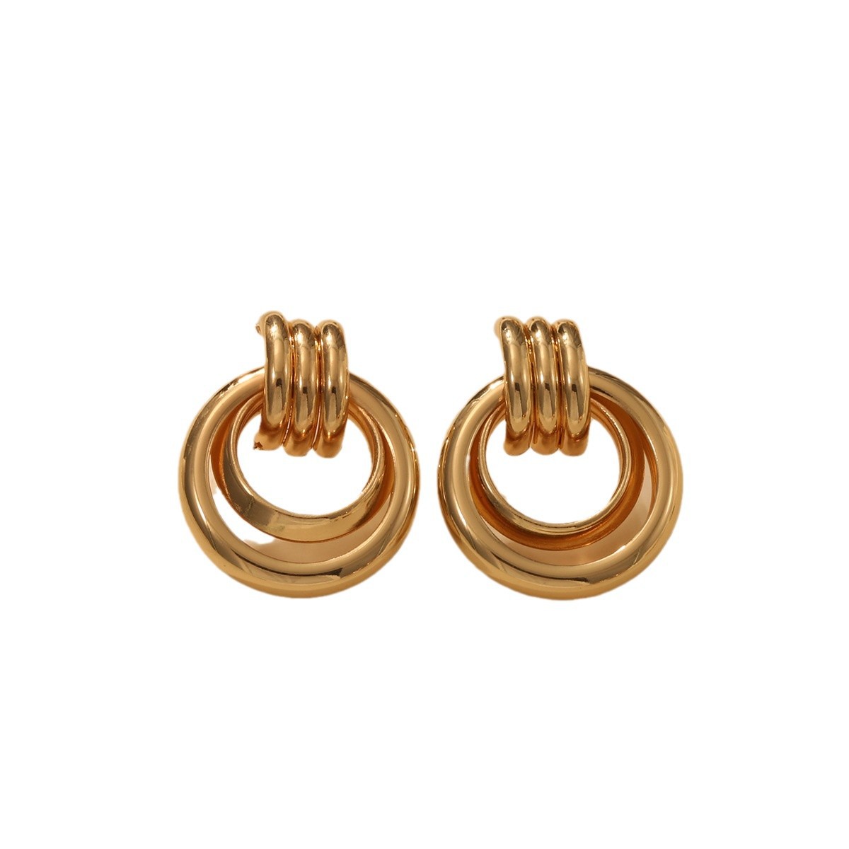 Women's Trendy Geometry Hoop Earrings with Hollow Design - Premium Wholesale Jewelry