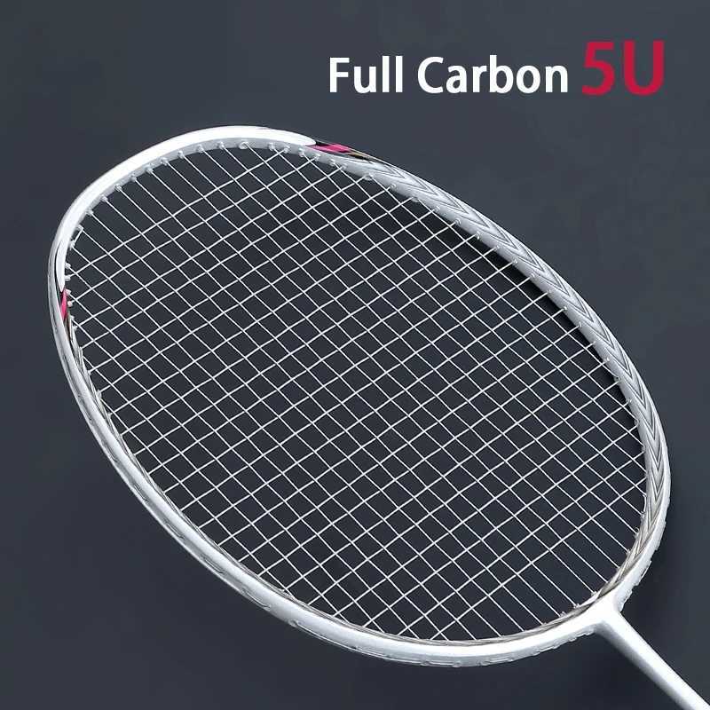 Professional carbon fiber racket pad ultra light 5U racket with string bag carbon fiber racket no string gripW241221